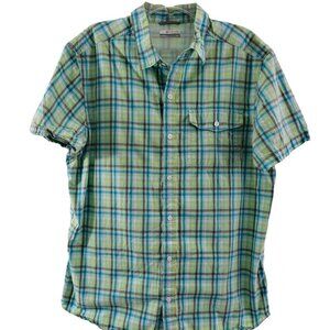 Columbia Sportswear Men’s Green Plaid Vented Outdoor Fishing Shirt – Size Large